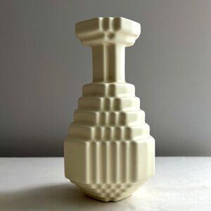 Modern Art Deco White Ceramic Vase